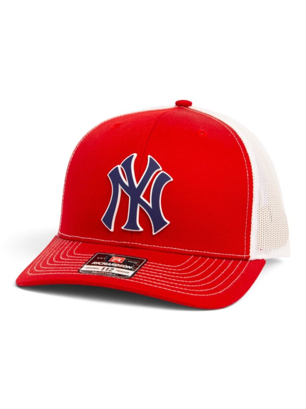 New York Yankees NY Navy 3D Snapback Trucker Hat- Red/ White